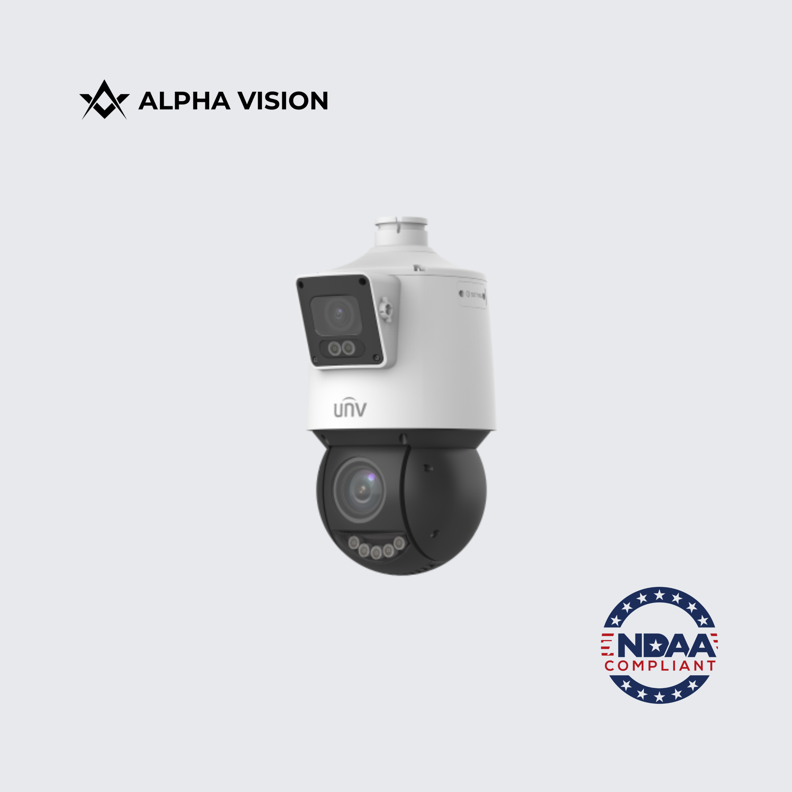 IPC94144SFW-X25-F40C | Uniview LightHunter 4K Dual-Lens 25x Zoom Smart IR Panoramic PTZ Network Camera