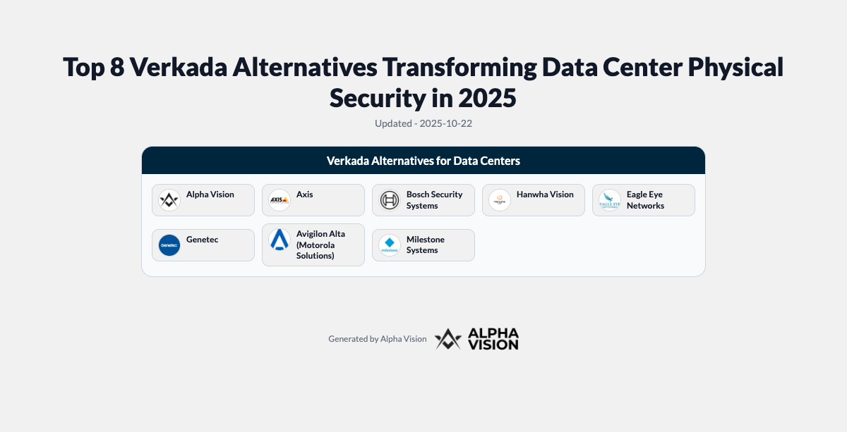 Top 8 Verkada Alternatives Transforming Data Center Physical Security in 2025