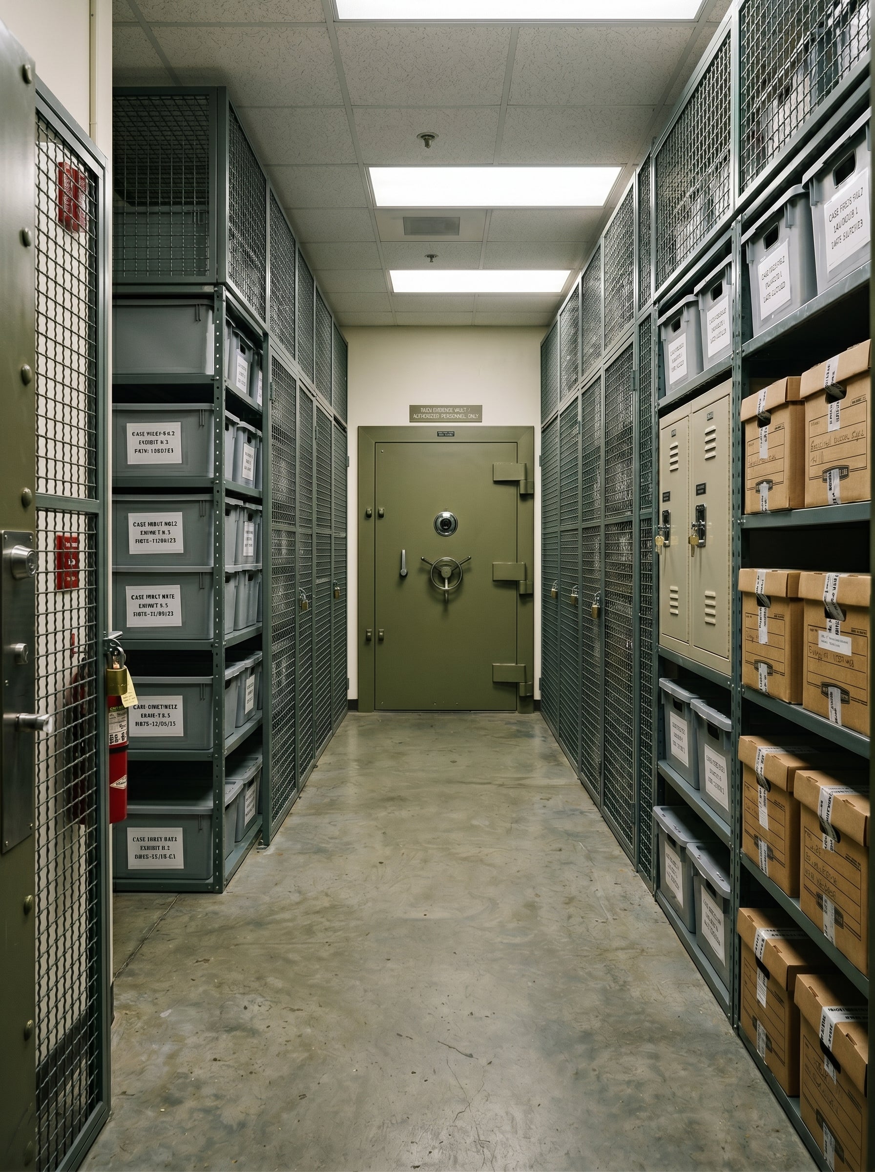 Alpha Vision - Storage room with shelves and boxes labeled in a warehouse setting