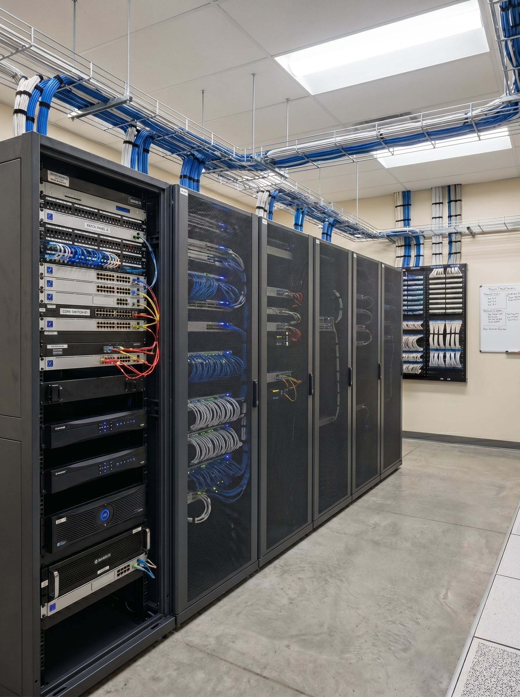 Alpha Vision - Server room with network equipment and cabling