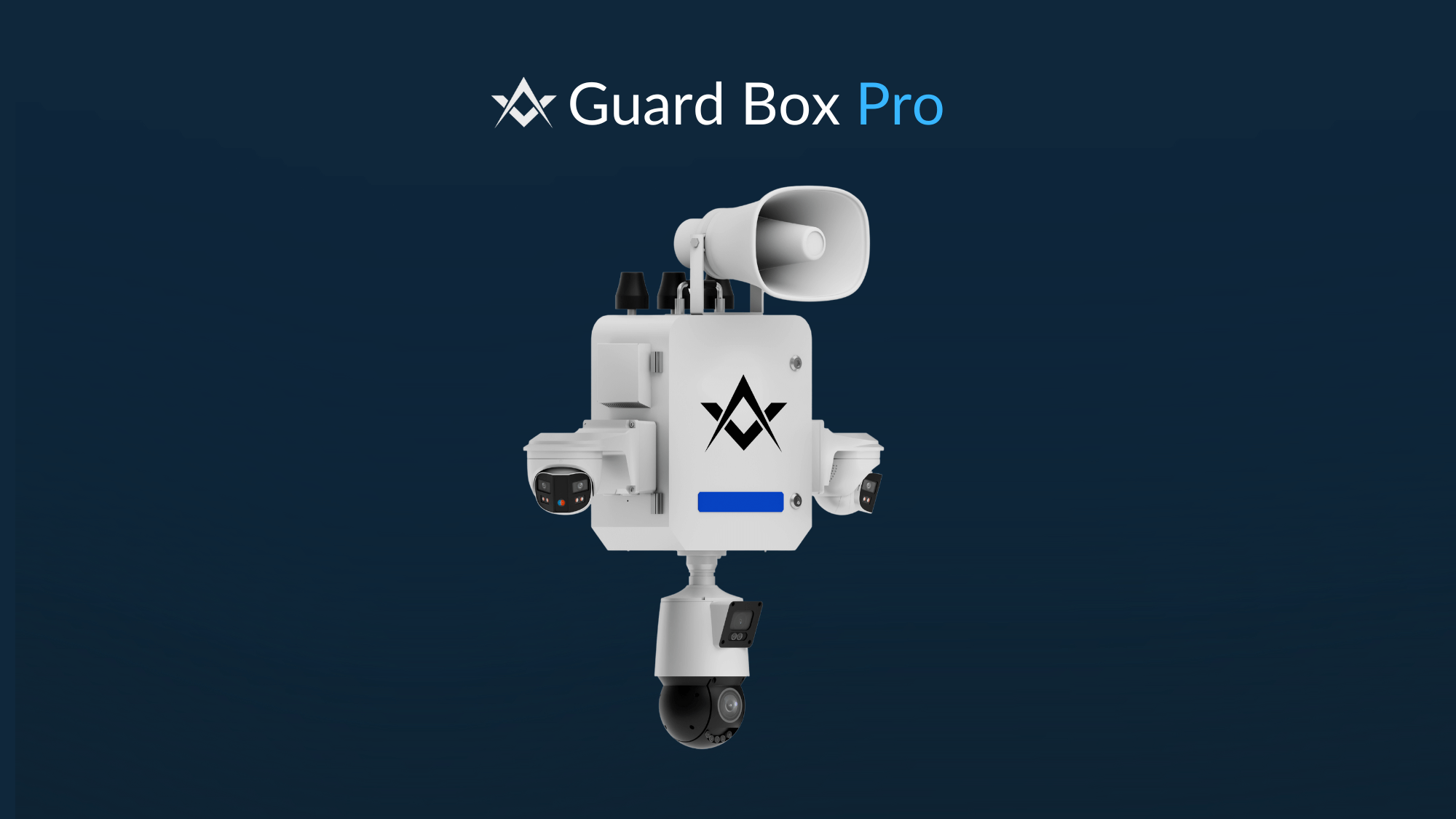 Alpha Vision - Guard Box Pro device on a dark blue background